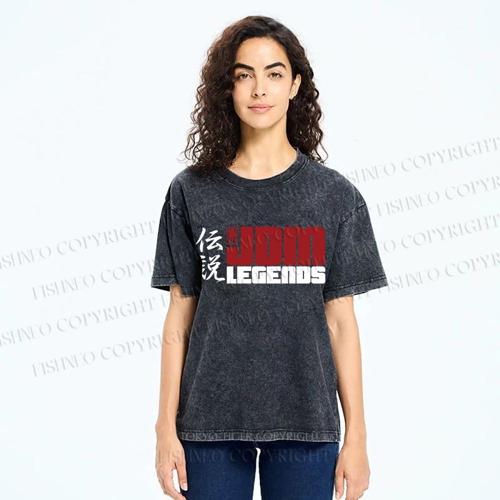 Unisex JDM Legends Printed Washed Tee