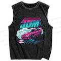 Unisex JDM Legends Printed Washed Tank Top
