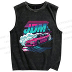 Unisex JDM Legends Printed Washed Tank Top