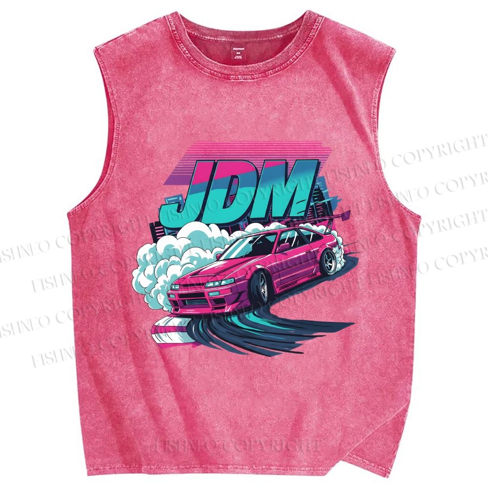 Unisex JDM Legends Printed Washed Tank Top
