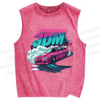 Unisex JDM Legends Printed Washed Tank Top