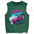 Unisex JDM Legends Printed Washed Tank Top