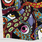 Multicolored-eyed Octopus Printed Hawaiian Shirt