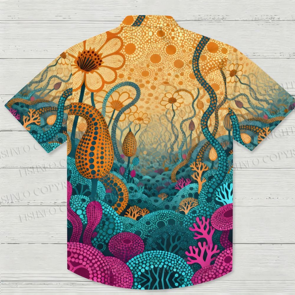 Yayoi Kusama Polka Dot Plants Hawaiian Shirt