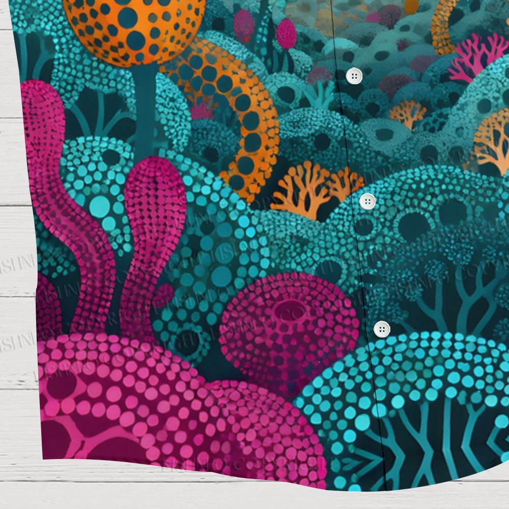 Yayoi Kusama Polka Dot Plants Hawaiian Shirt