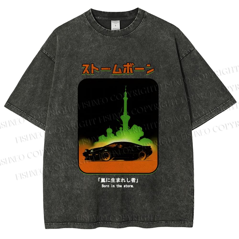 Unisex Stormborn JDM Printed Washed Tee
