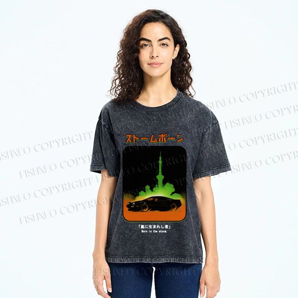 Unisex Stormborn JDM Printed Washed Tee