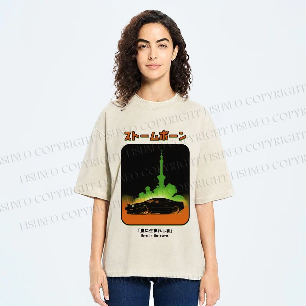 Unisex Stormborn JDM Printed Washed Tee