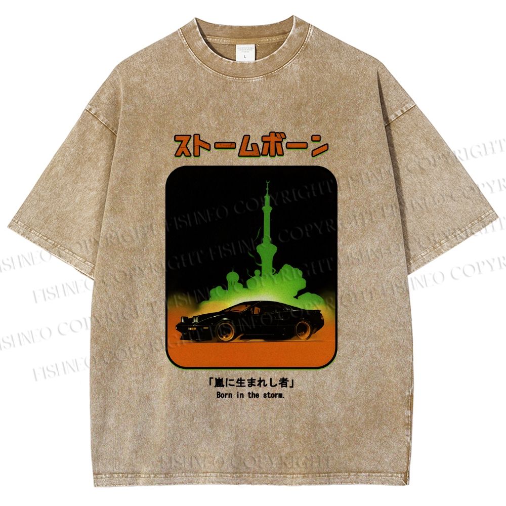 Unisex Stormborn JDM Printed Washed Tee