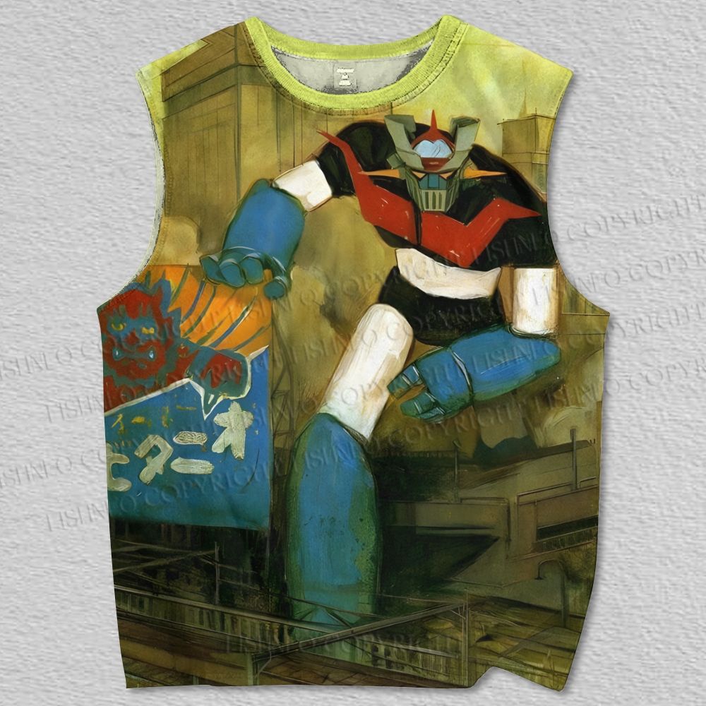 Unisex Mazinger Z Printed Tank Top