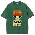 Unisex Yoshitomo Nara Im Sorry Printed Washed Tee