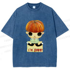 Unisex Yoshitomo Nara Im Sorry Printed Washed Tee