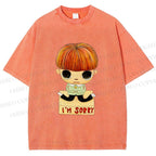 Unisex Yoshitomo Nara Im Sorry Printed Washed Tee