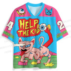 Help The Kid Cat Printed Jersey Shirts