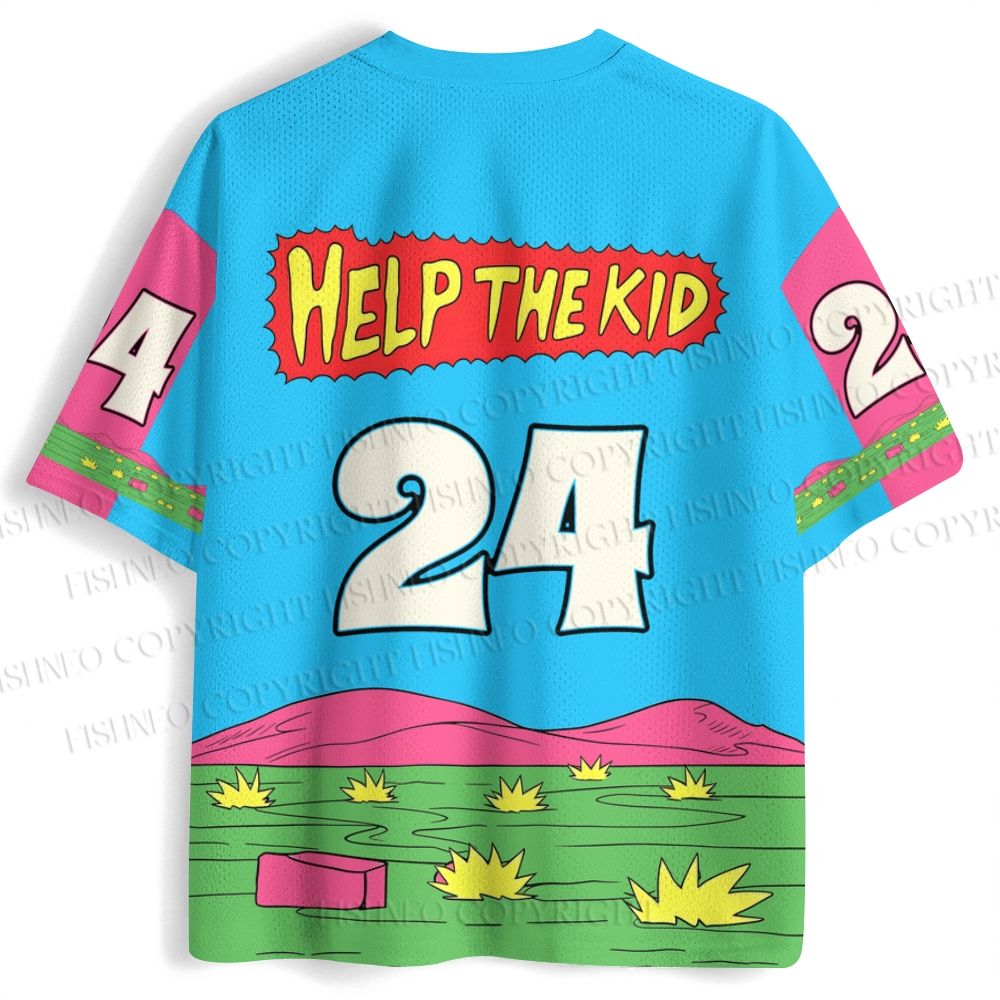 Help The Kid Cat Printed Jersey Shirts