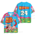 Help The Kid Cat Printed Jersey Shirts
