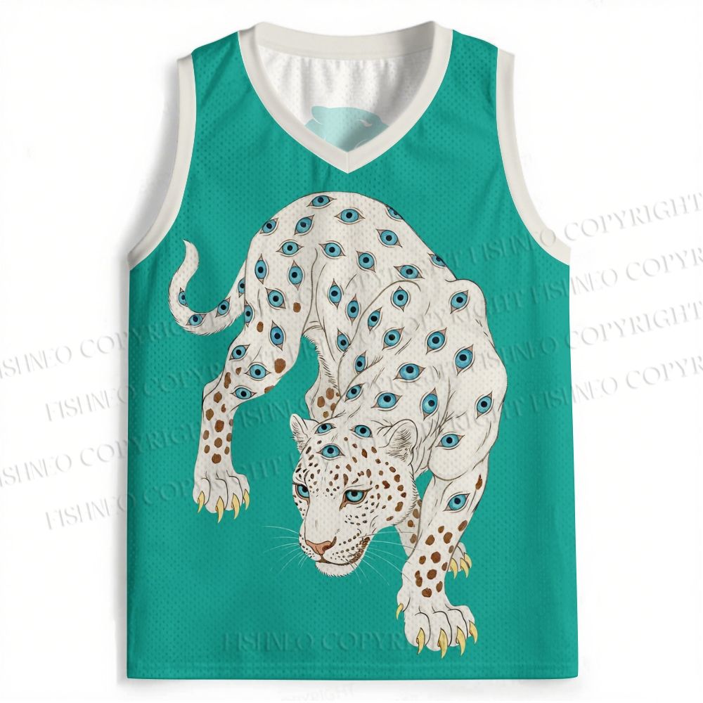 White Panther With Eyes Jersey Tank
