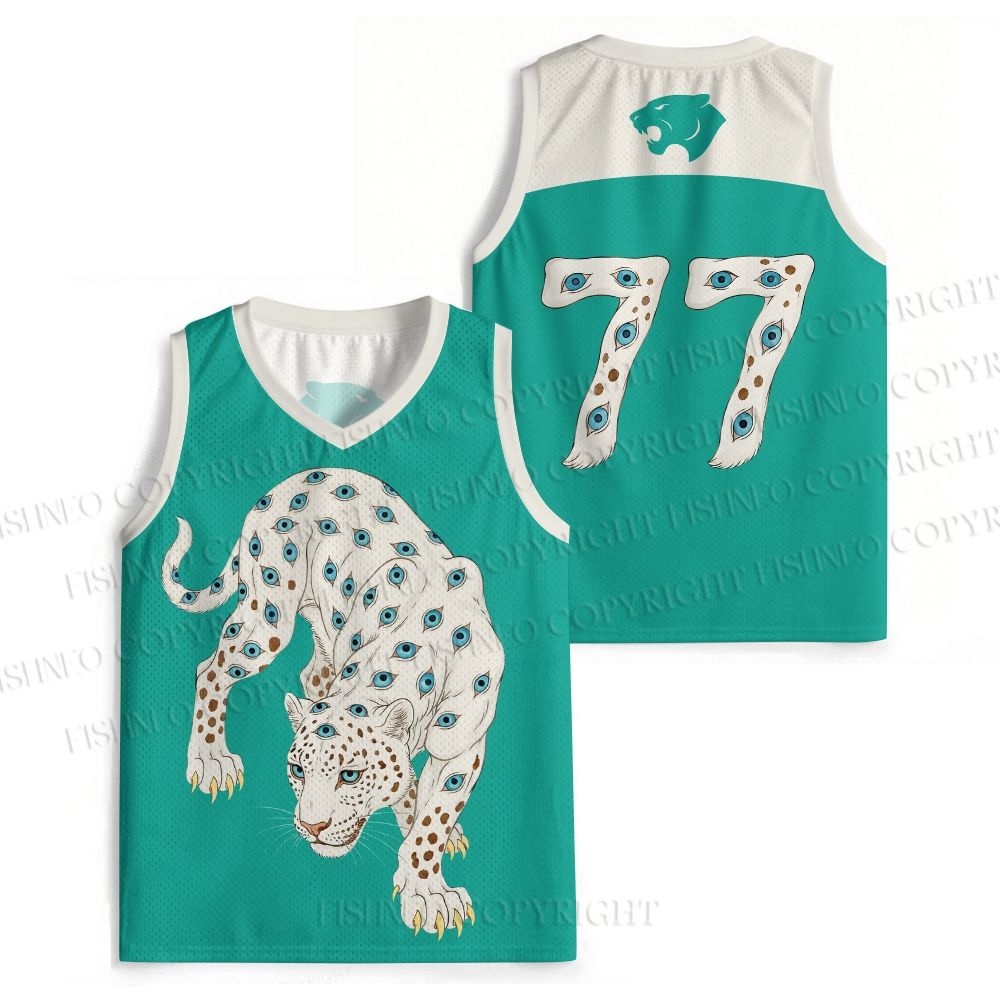 White Panther With Eyes Jersey Tank