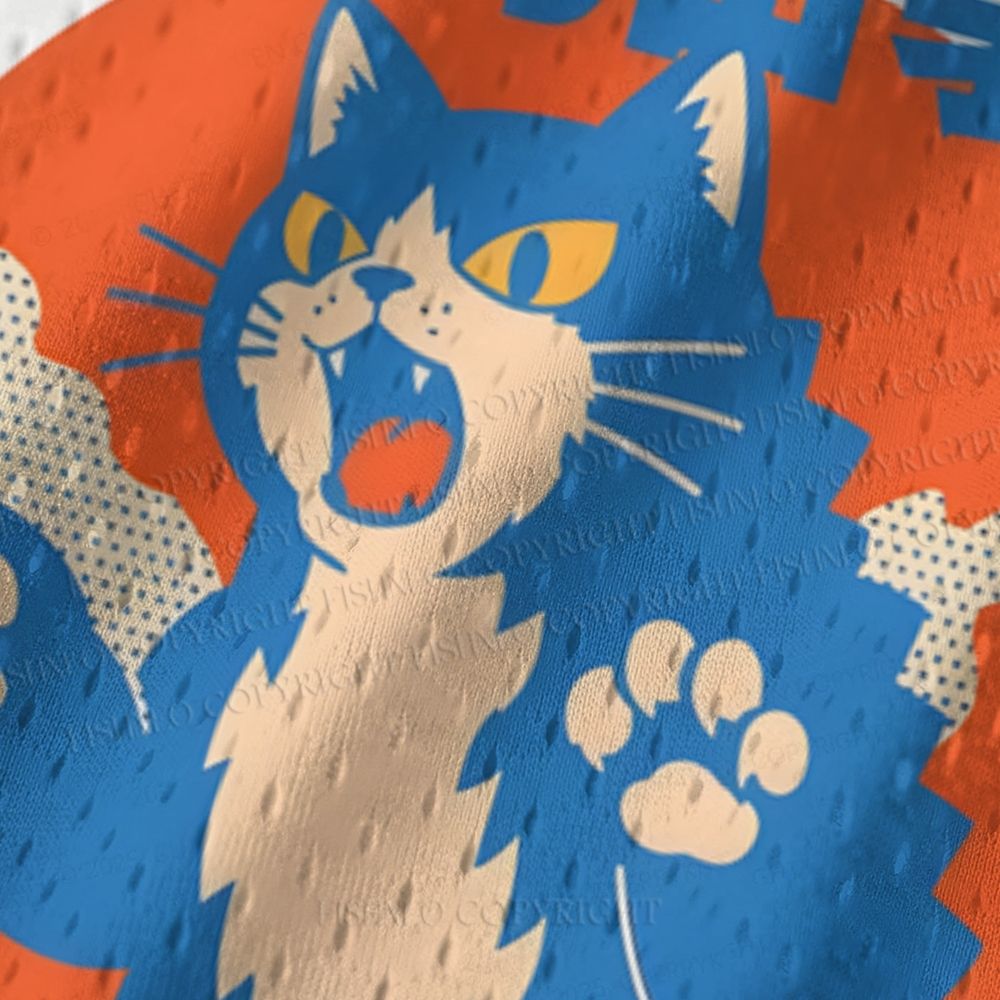Giant Cat Monster Attack Jersey Tank