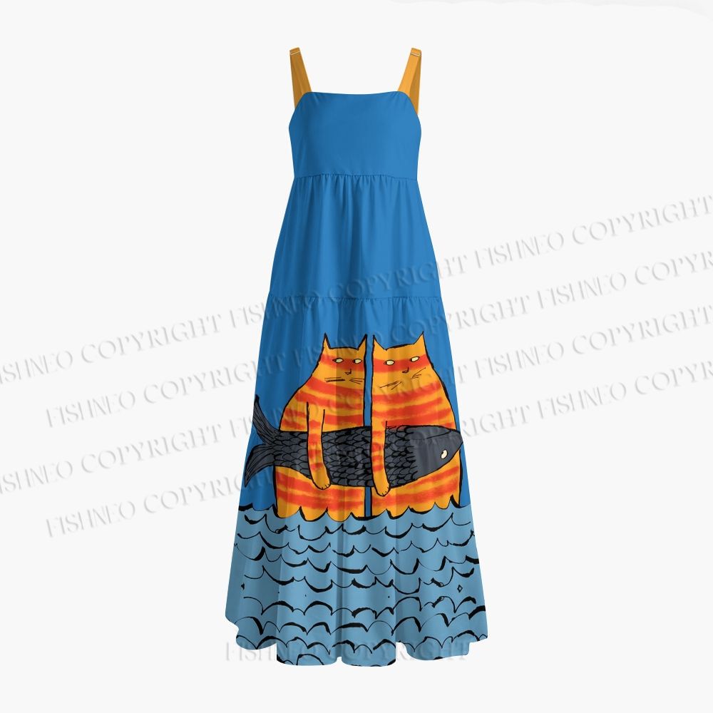 Bad Cats Printed Maxi Dresses