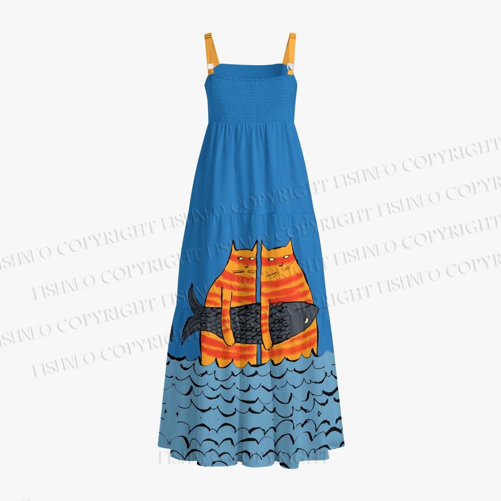 Bad Cats Printed Maxi Dresses