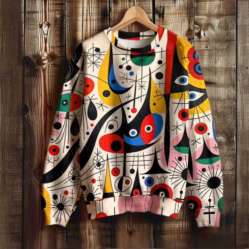 Joan Miró Style Art Printed Sweatshirt