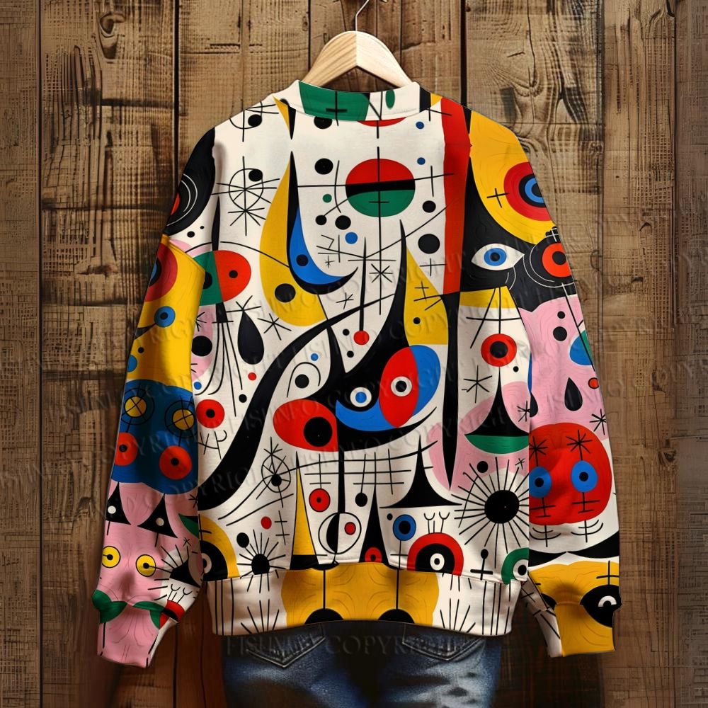 Joan Miró Style Art Printed Sweatshirt