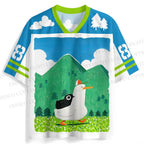 Chubby Goose With Crow Bird in Valley Jersey Shirts