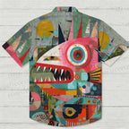 Abstract Art Fish Printed Hawaiian Shirt
