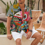 Abstract Art Fish Printed Hawaiian Shirt