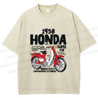 Unisex Honda Super Cub Printed Washed Tee