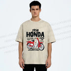 Unisex Honda Super Cub Printed Washed Tee
