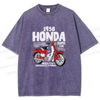 Unisex Honda Super Cub Printed Washed Tee