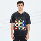 Unisex All Eyes On You Printed Washed Tee