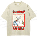 Unisex Sunday Vibes Printed Washed Tee