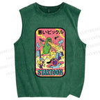 Unisex Dill with It Printed Washed Tank Top