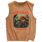 Unisex Deep-sea Octopus Printed Washed Tank Top