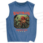 Unisex Deep-sea Octopus Printed Washed Tank Top