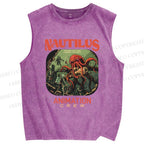 Unisex Deep-sea Octopus Printed Washed Tank Top