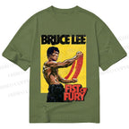 Unisex Classic Cotton Bruce Lee Fist of Fury Printed T-shirt