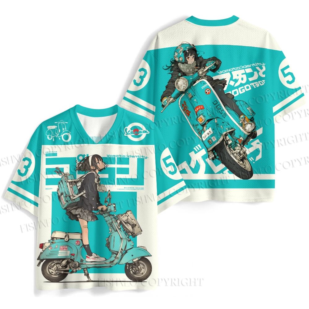 Girl On A Scooter Jersey Shirts