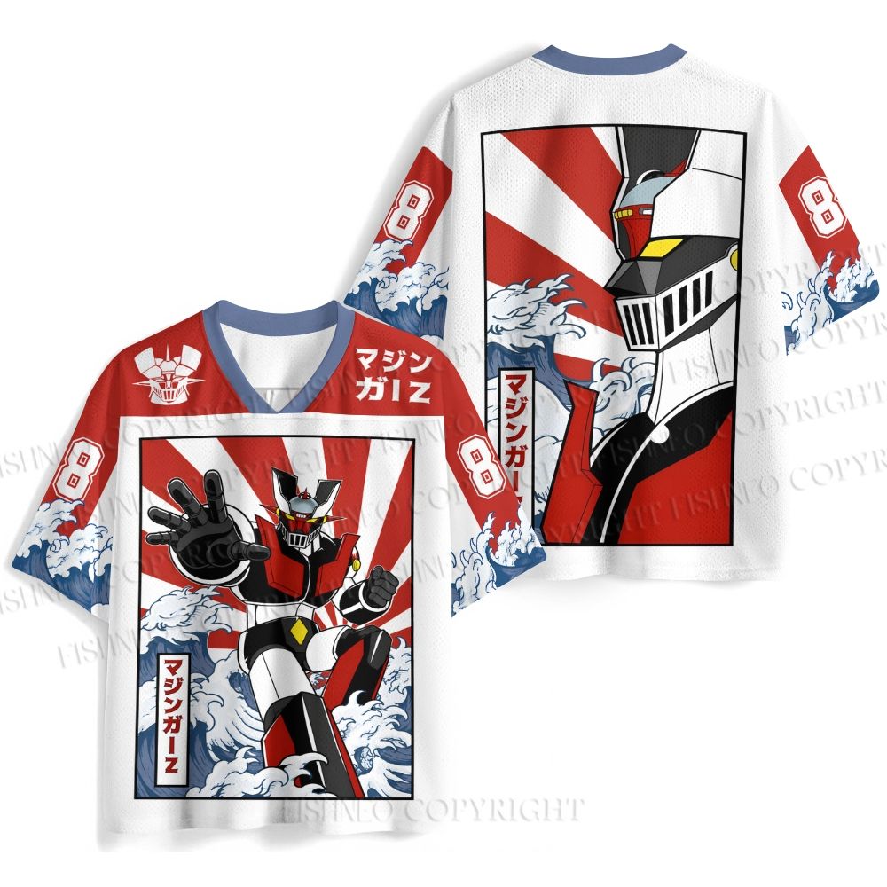 Mazinger Z Japanese Ukiyo-e Wave Jersey Shirts