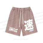 Unisex JDM Logo Printed Washed Shorts