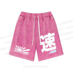 Unisex JDM Logo Printed Washed Shorts