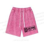 Unisex JDM Friends Washed Shorts
