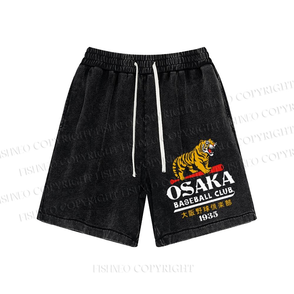 Unisex Tigers Osaka Baseball Club Washed Shorts