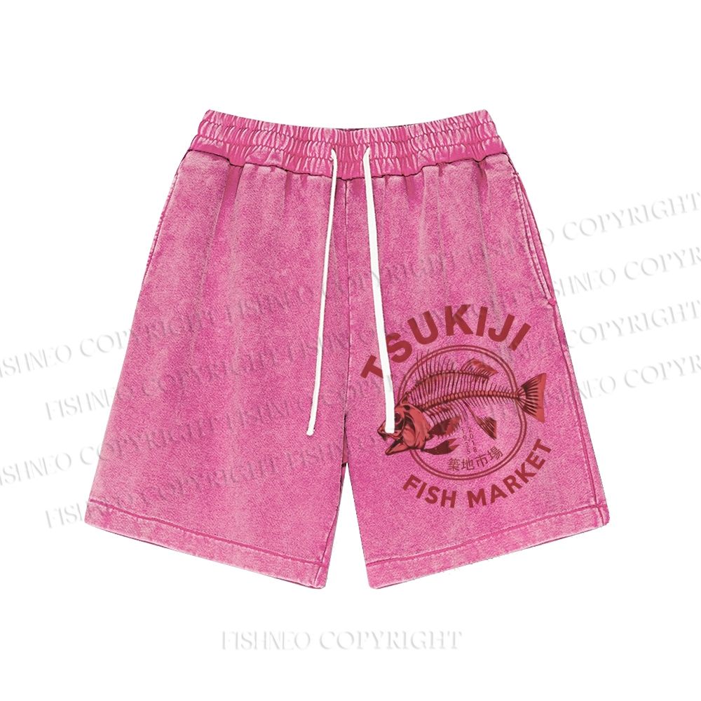 Unisex Tsukiji Fish Market Washed Shorts