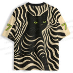 Geo Black Cat Jersey Shirts