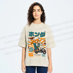 Unisex Honda Beat Printed Washed Tee