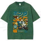 Unisex Honda Beat Printed Washed Tee